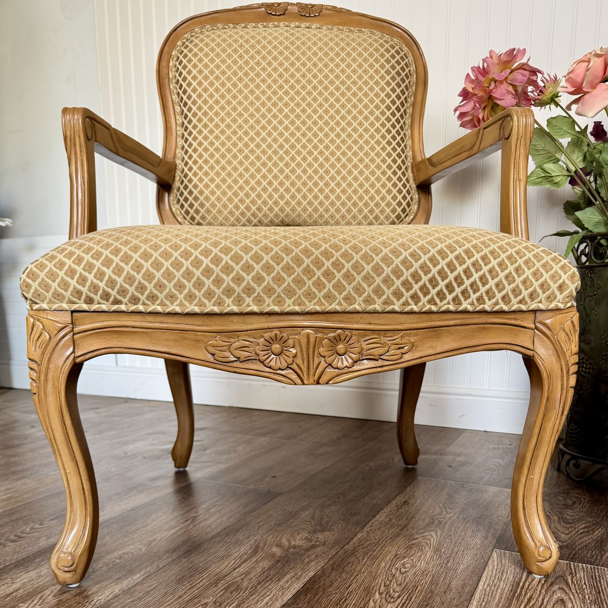 Pair of French Provincial Carved Armchairs