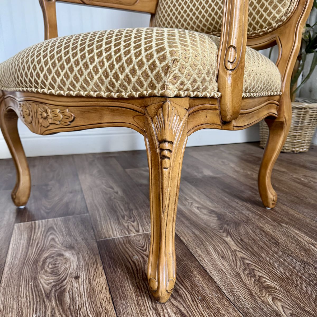 Pair of French Provincial Carved Armchairs