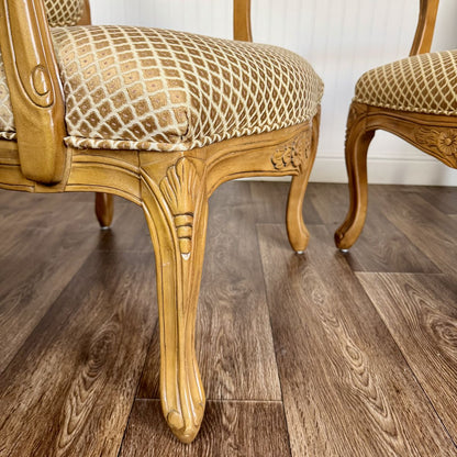 Pair of French Provincial Carved Armchairs