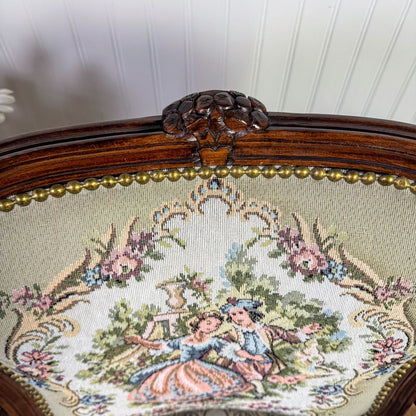 French Provincial Needlepoint Tapestry Armchair
