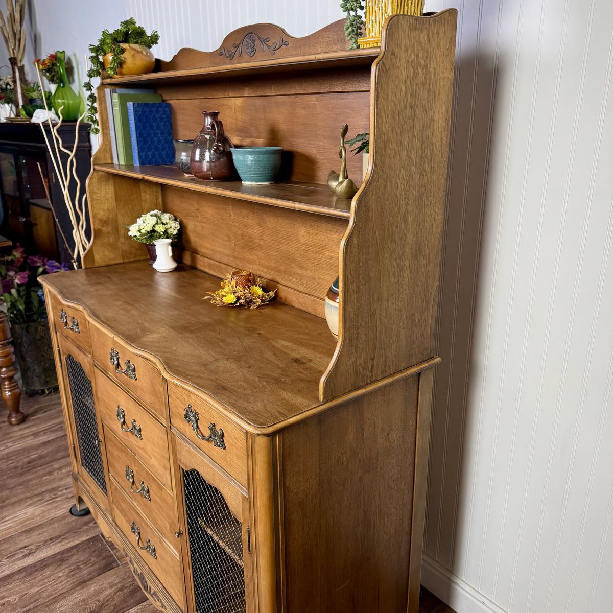 French Provincial Pendleton Irwin Solid Wood Hutch