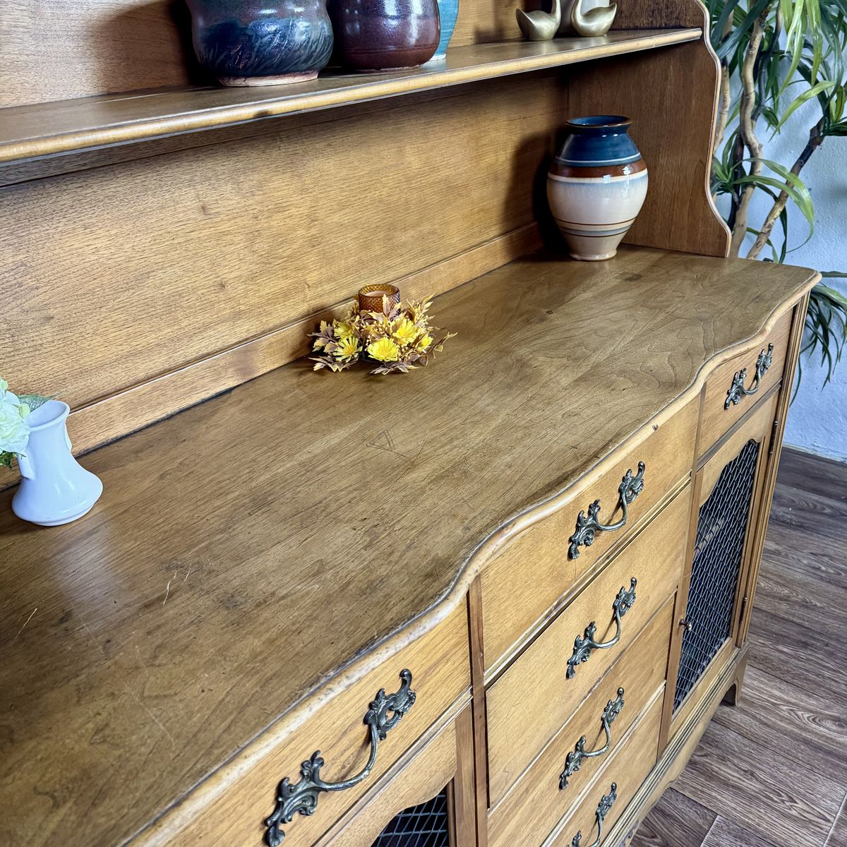 French Provincial Pendleton Irwin Solid Wood Hutch