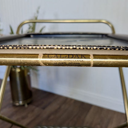 Vintage Hollywood Regency Caldak Folding Bar or Tea Cart