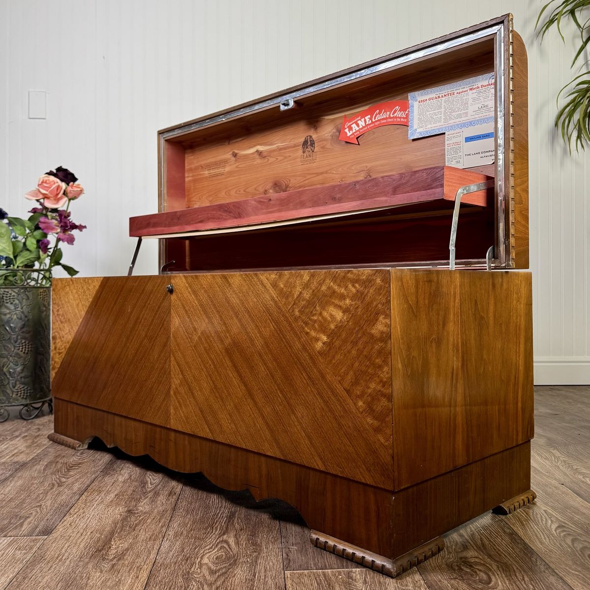 Lane Art Deco Waterfall Cedar Chest / Trunk