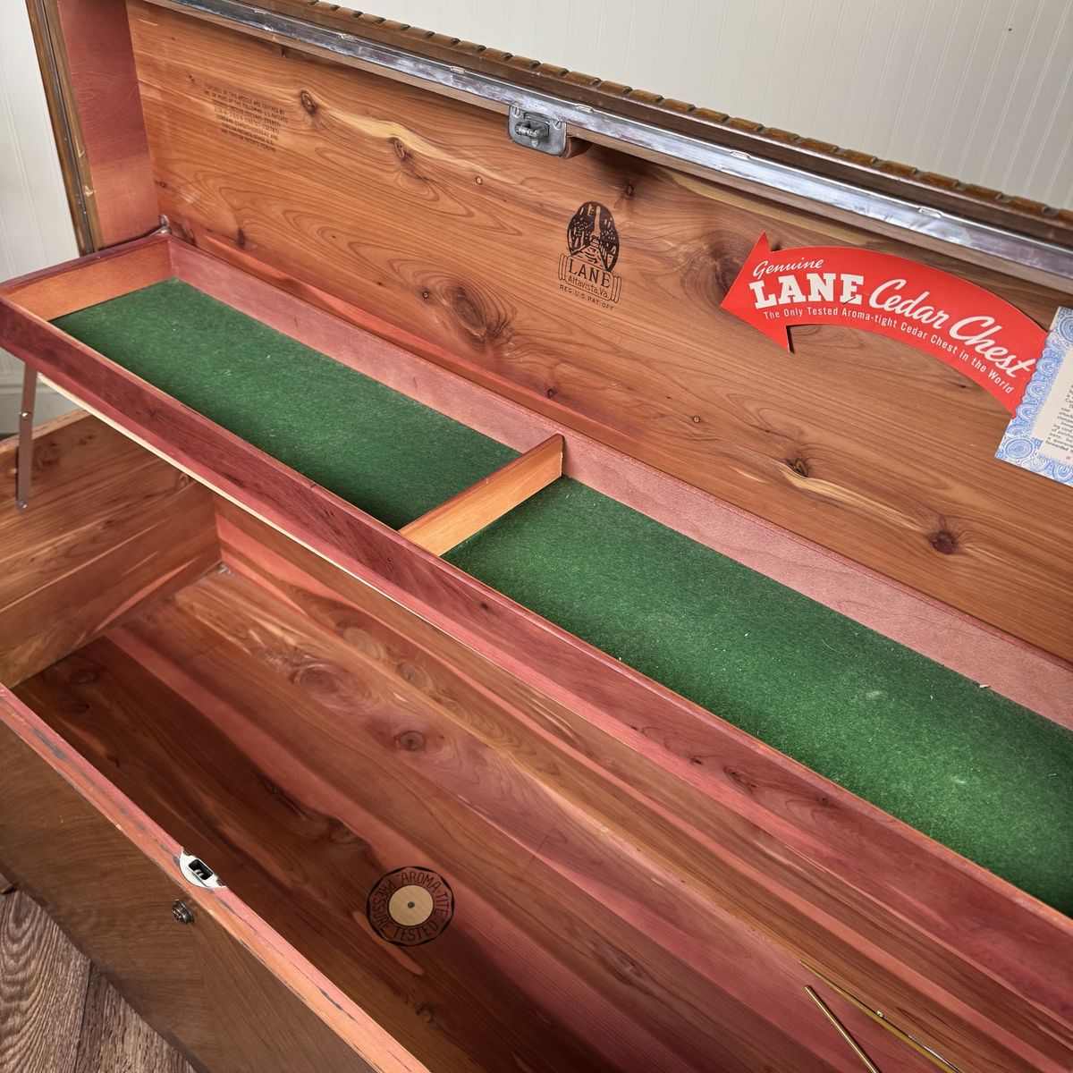 Lane Art Deco Waterfall Cedar Chest / Trunk