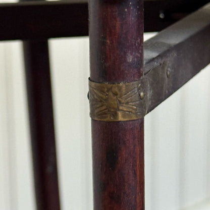 Mid-Century Chinese Engraved Brass Tray Table