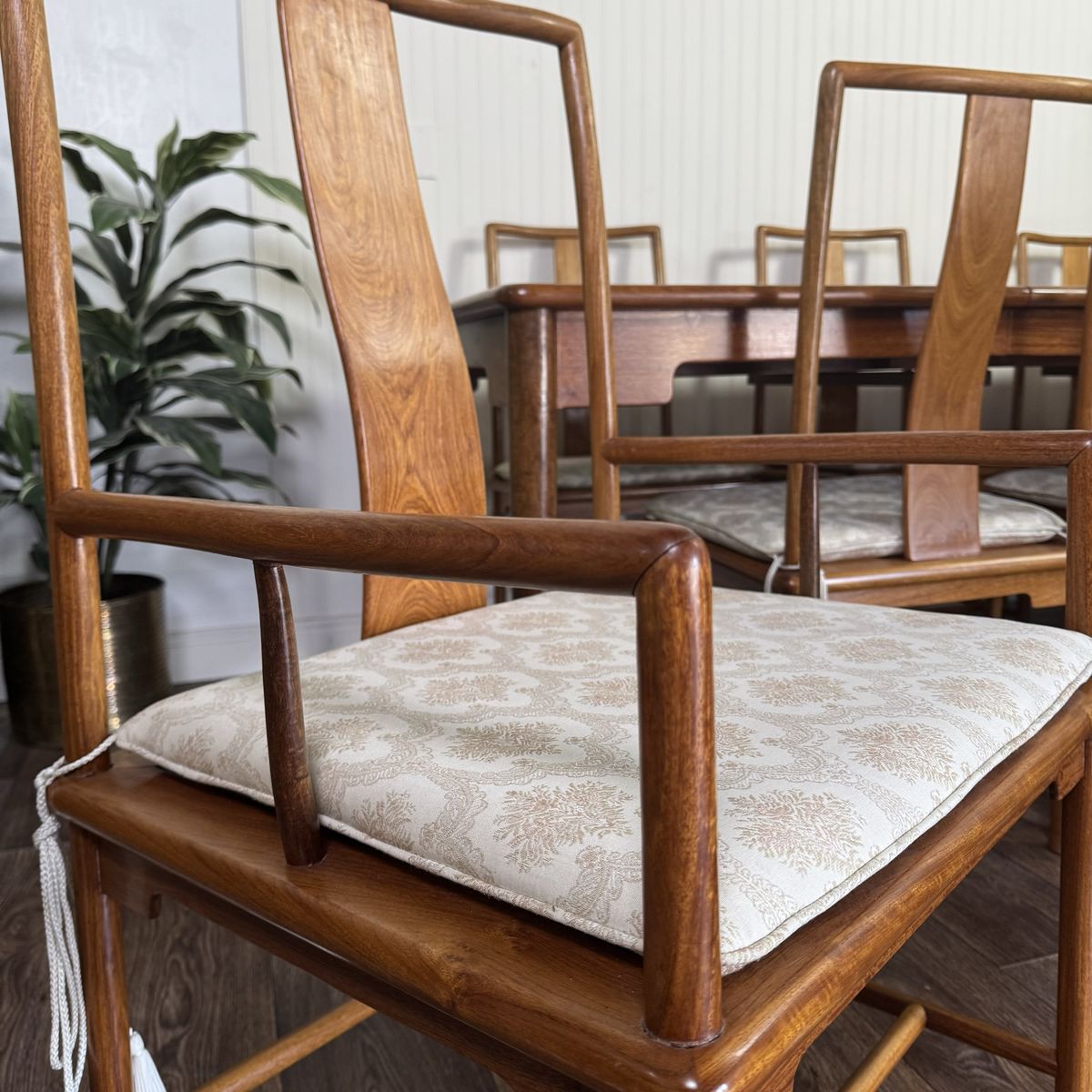 Mid-Century Chinoiserie 9-Piece Dining Set