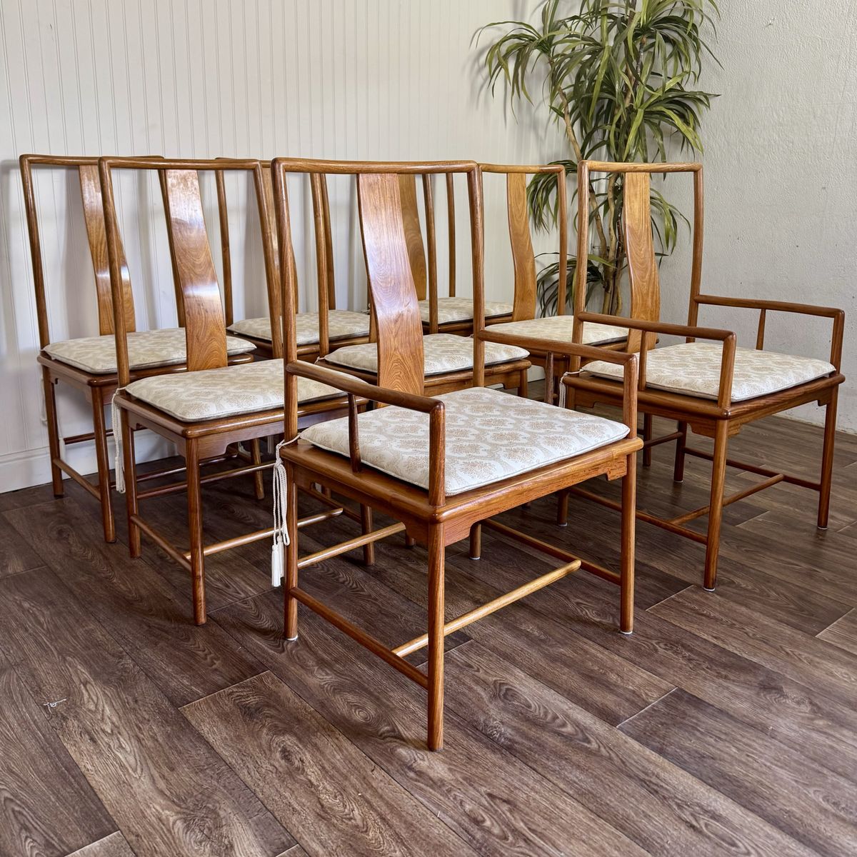 Mid-Century Chinoiserie 9-Piece Dining Set