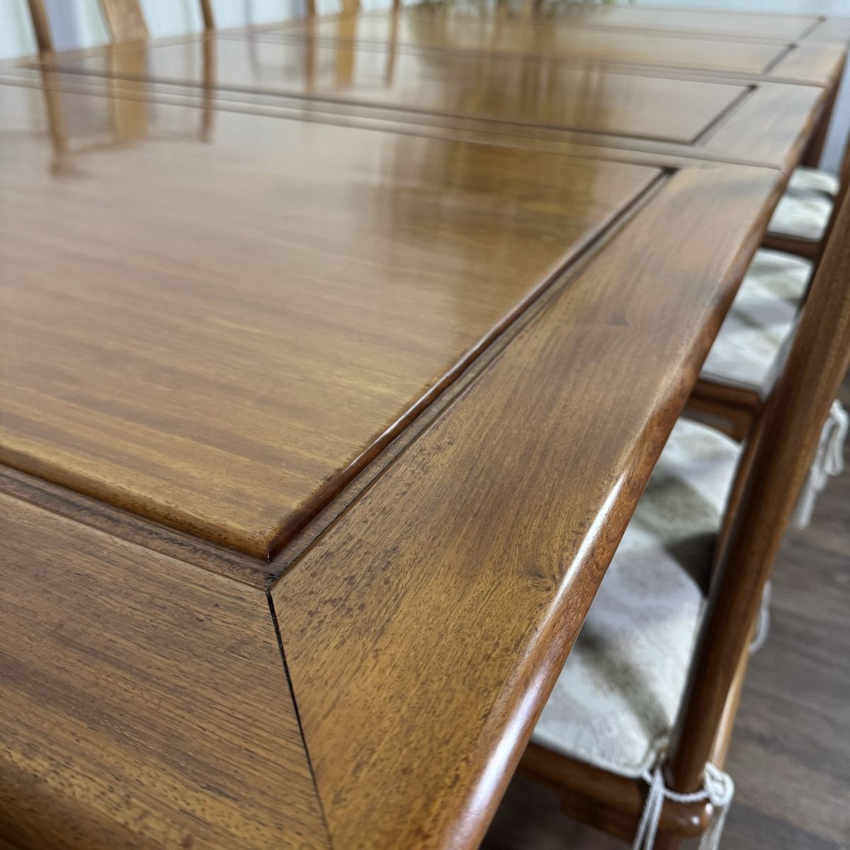 Mid-Century Chinoiserie 9-Piece Dining Set