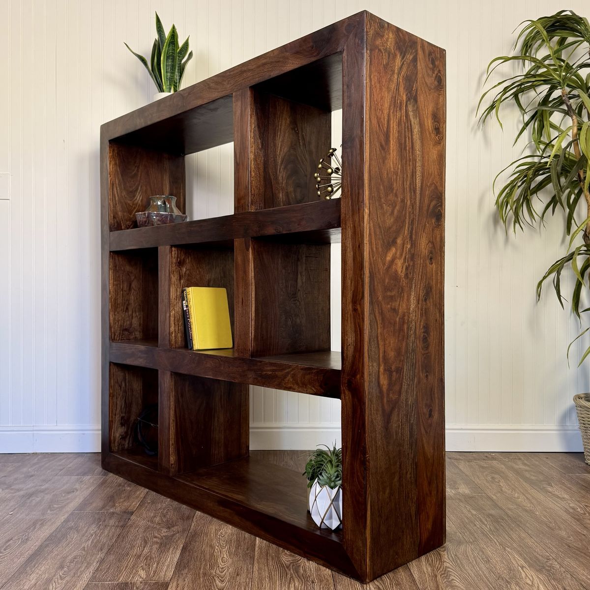 Modern Organic Solid Wood Handmade Bookshelf/ Shelving Unit
