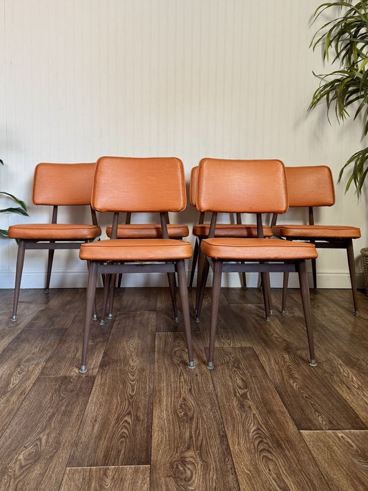 Orange 1963 Mid-Century Modern Nordia Chairs – Set of 6
