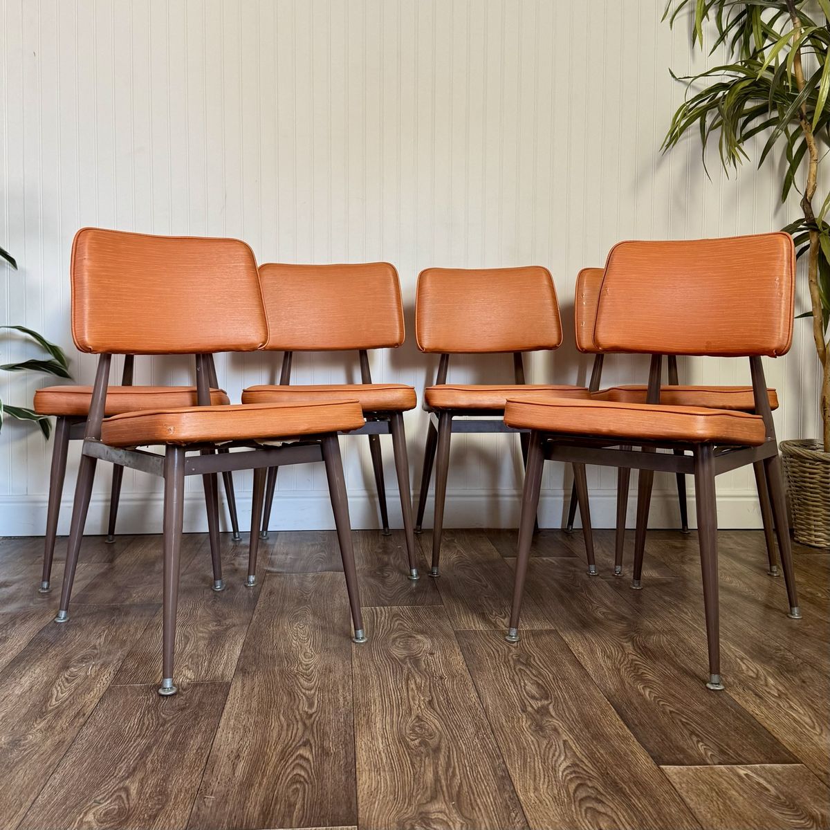 Orange 1963 Mid-Century Modern Nordia Chairs – Set of 6