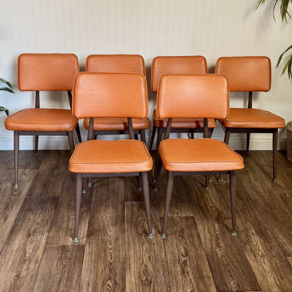 Orange 1963 Mid-Century Modern Nordia Chairs – Set of 6