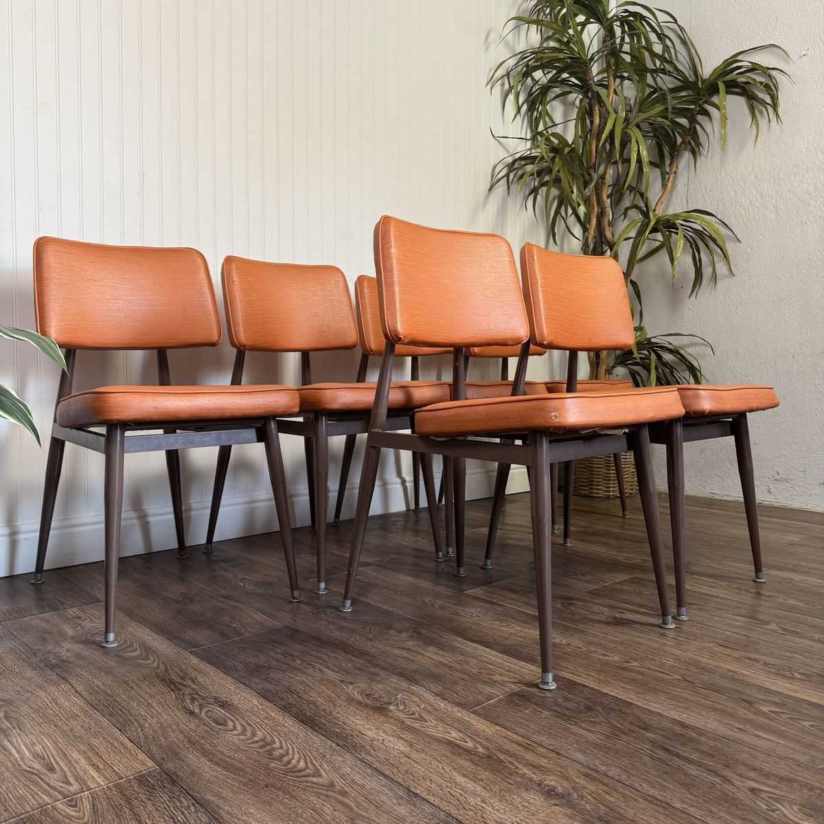 Orange 1963 Mid-Century Modern Nordia Chairs – Set of 6