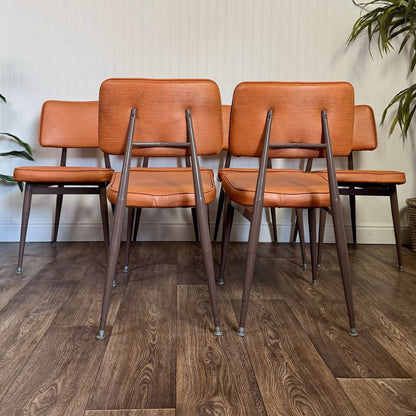 Orange 1963 Mid-Century Modern Nordia Chairs – Set of 6