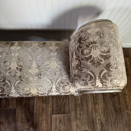 Ornate Rococo Revival Silver Gilt Bench / Settee
