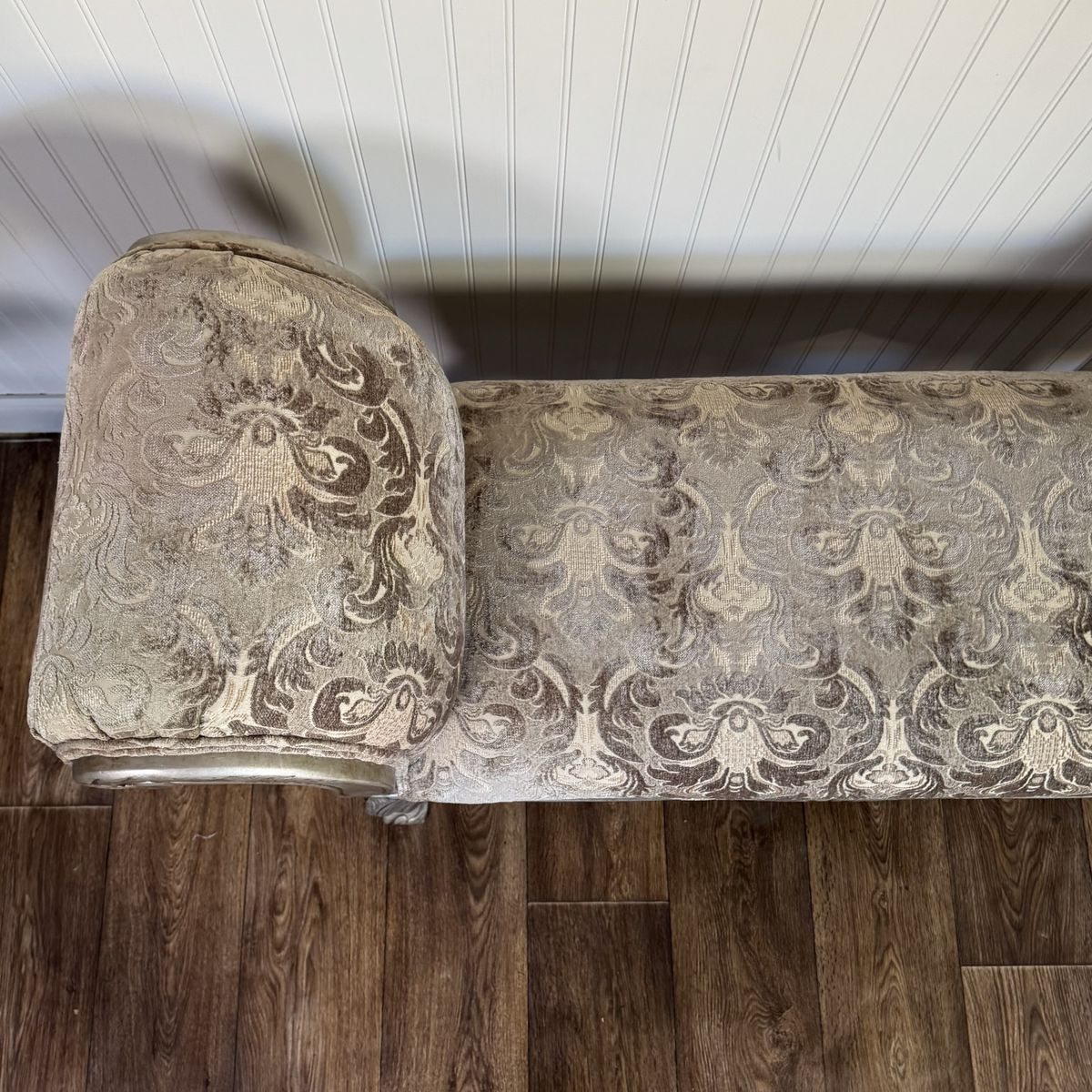 Ornate Rococo Revival Silver Gilt Bench / Settee