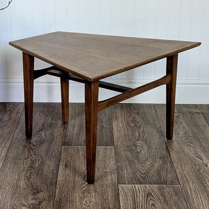 Small Vintage Mid-Century Modern Walnut Low Side Table / Cocktail Table