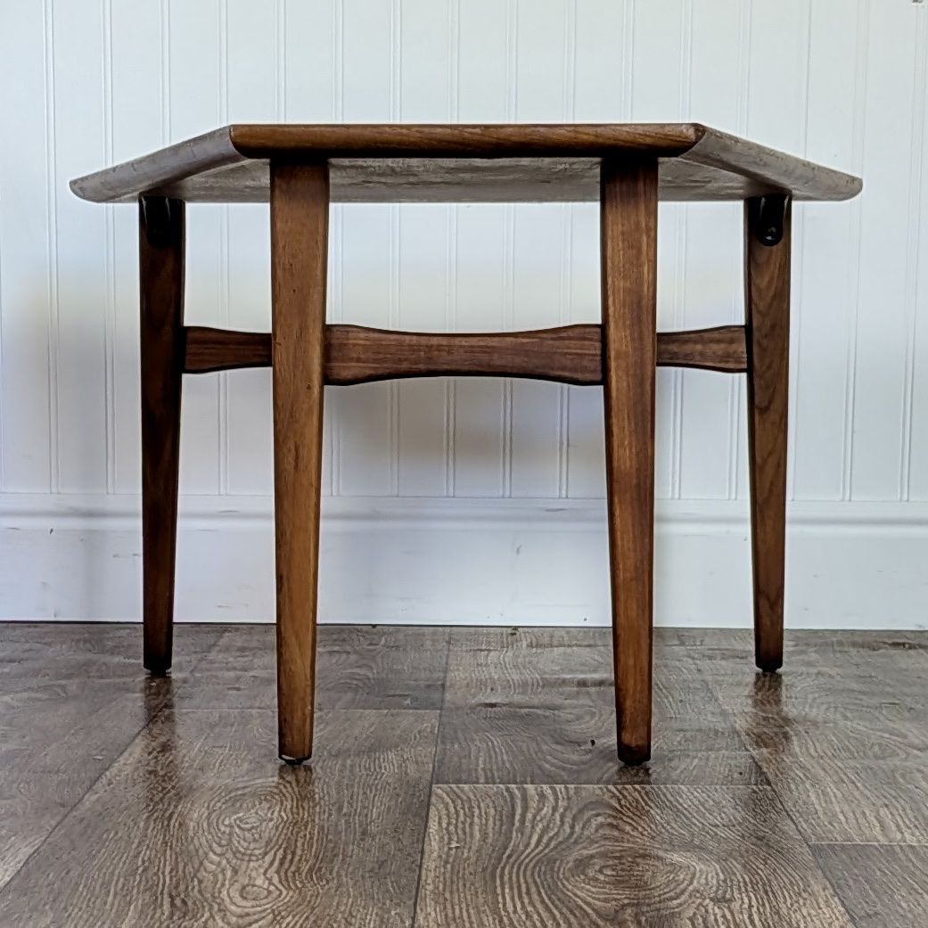 Small Vintage Mid-Century Modern Walnut Low Side Table / Cocktail Table