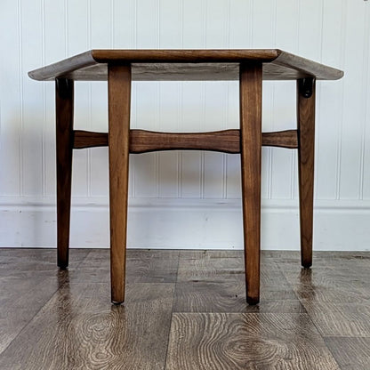 Small Vintage Mid-Century Modern Walnut Low Side Table / Cocktail Table