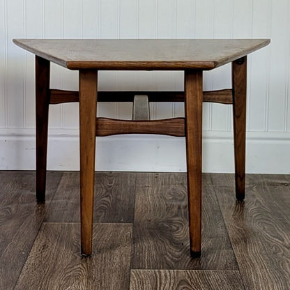 Small Vintage Mid-Century Modern Walnut Low Side Table / Cocktail Table