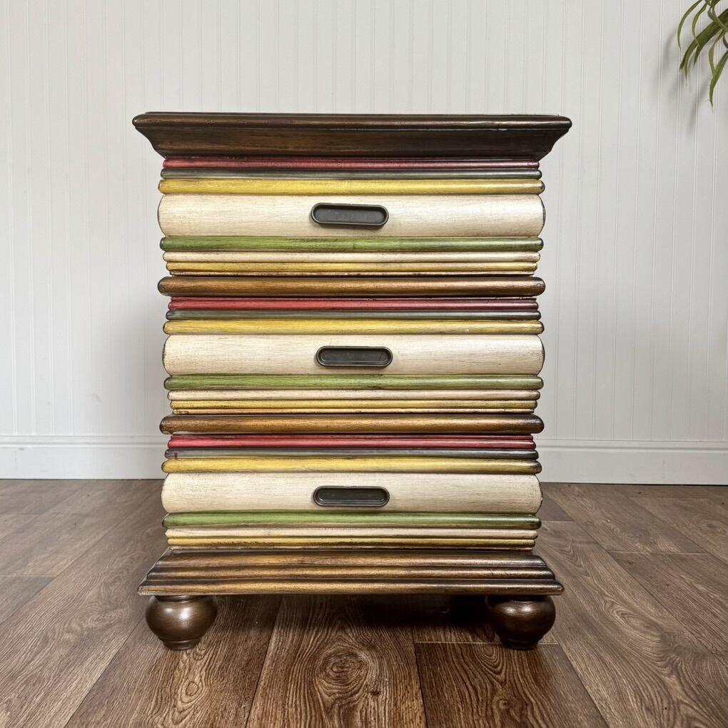 Stacked Books Nightstand / End Table