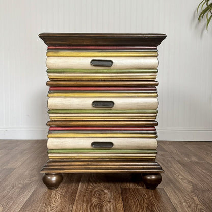 Stacked Books Nightstand / End Table