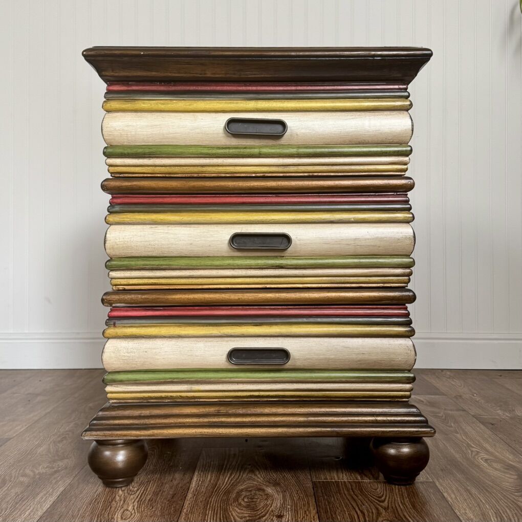 Stacked Books Nightstand / End Table