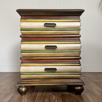 Stacked Books Nightstand / End Table