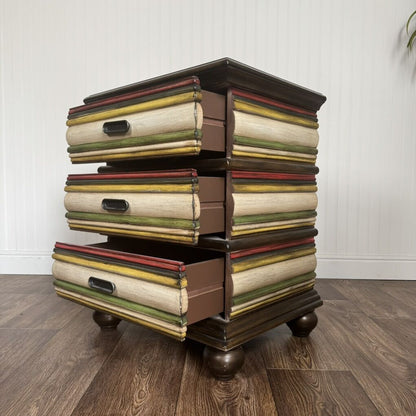 Stacked Books Nightstand / End Table