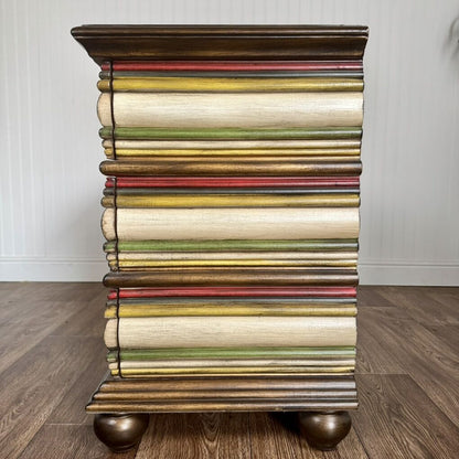Stacked Books Nightstand / End Table