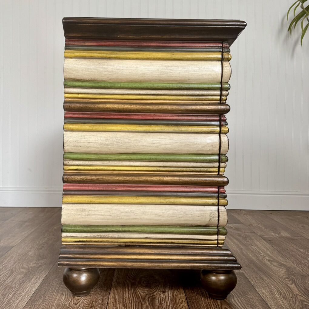 Stacked Books Nightstand / End Table
