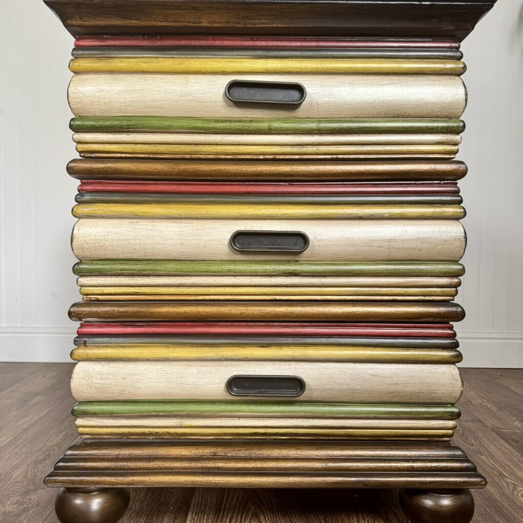Stacked Books Nightstand / End Table