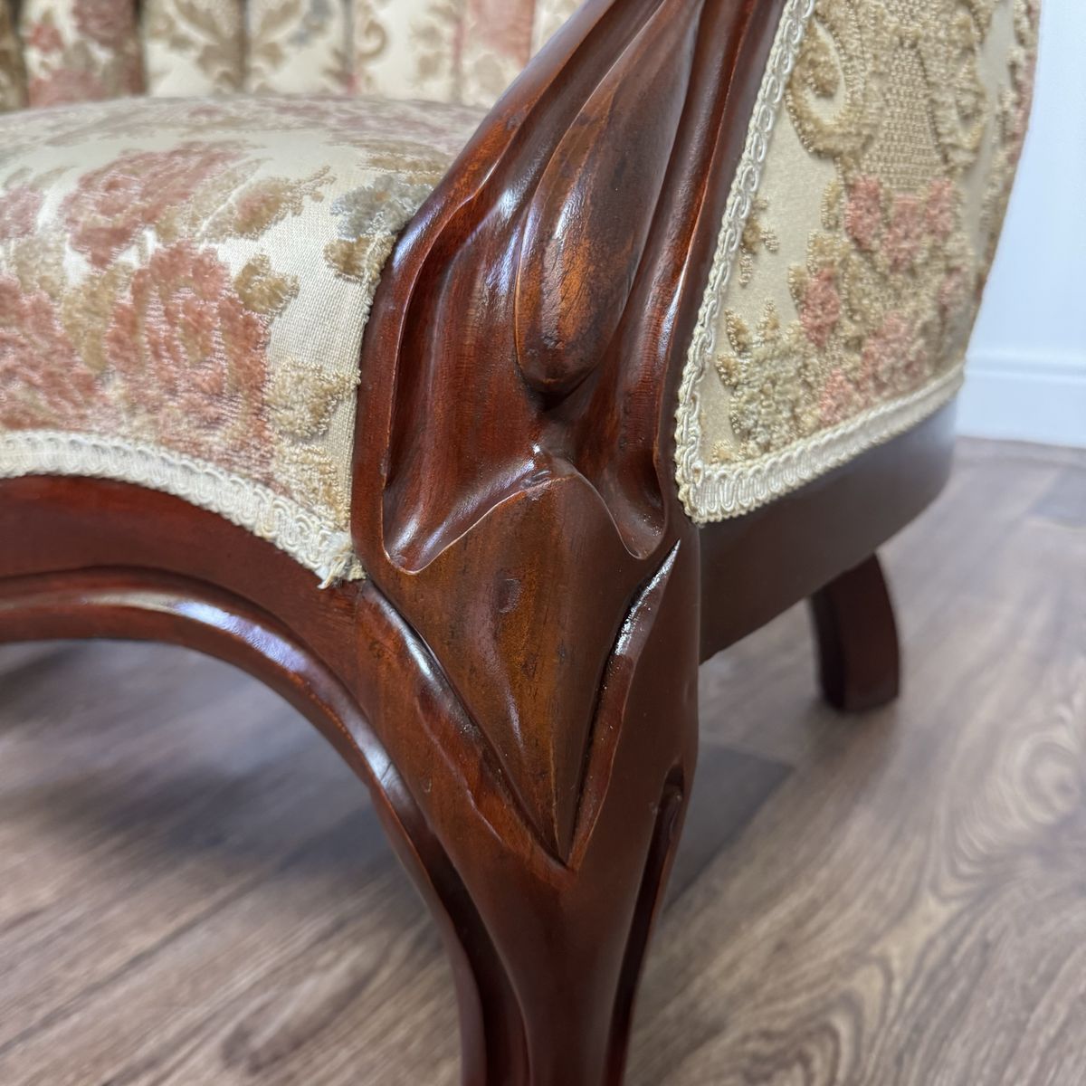 Pair of Vintage Victorian Revival / French-Inspired Statement Chairs