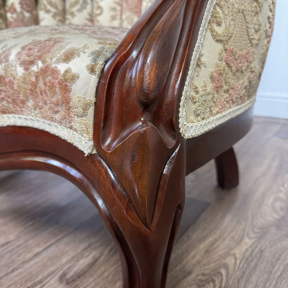 Pair of Vintage Victorian Revival / French-Inspired Statement Chairs