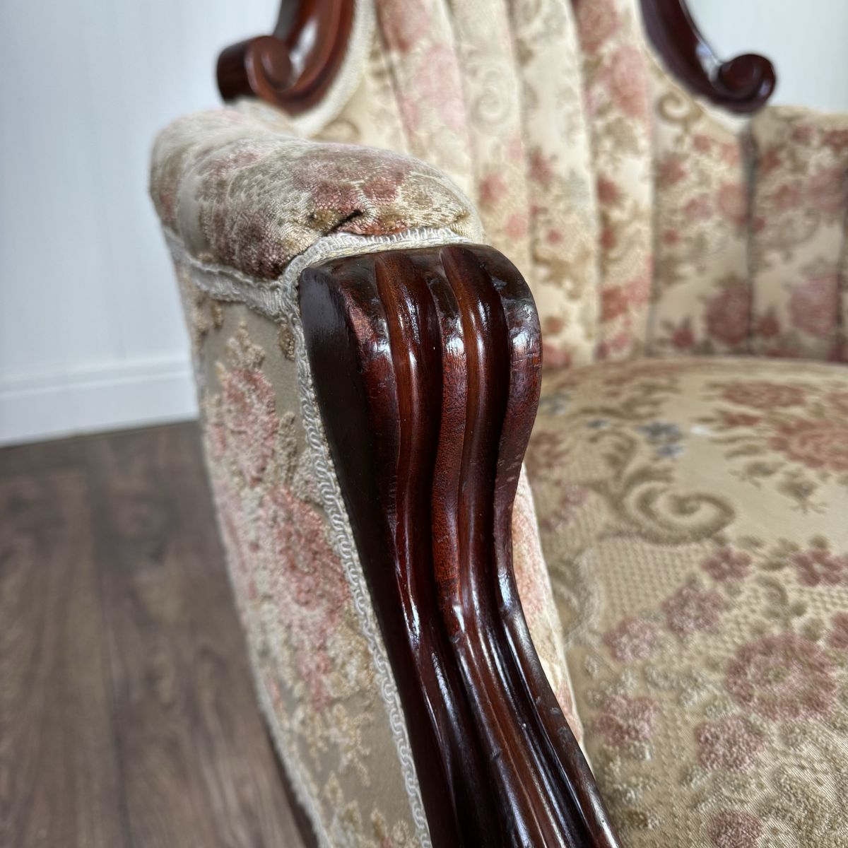 Pair of Vintage Victorian Revival / French-Inspired Statement Chairs