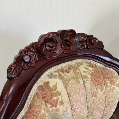 Pair of Vintage Victorian Revival / French-Inspired Statement Chairs