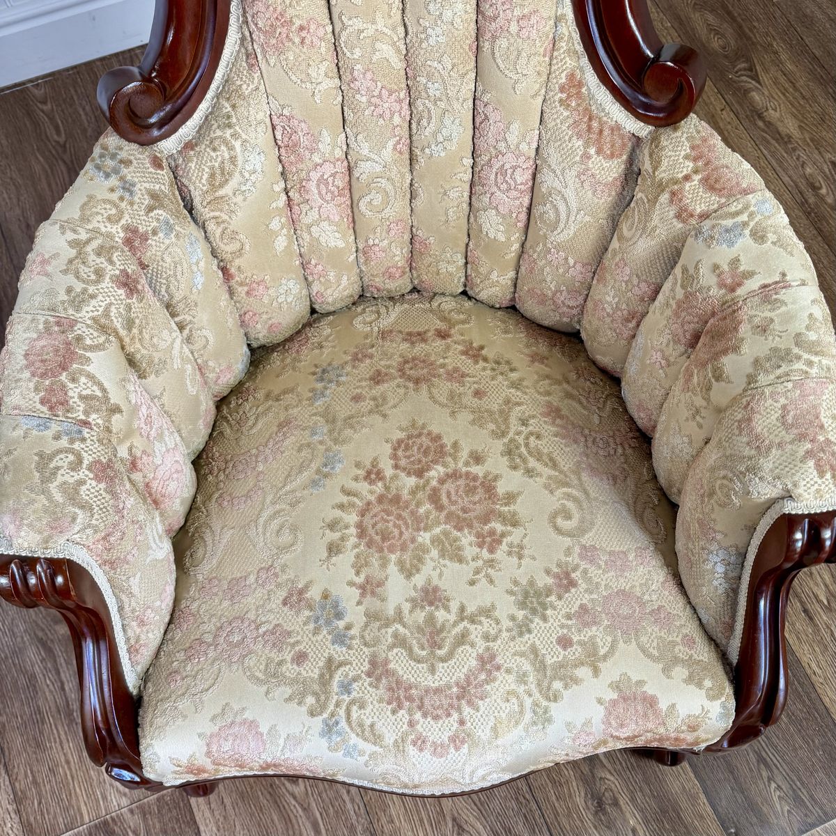 Pair of Vintage Victorian Revival / French-Inspired Statement Chairs