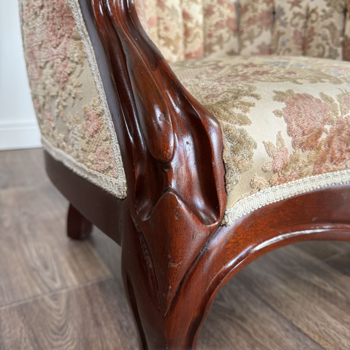 Pair of Vintage Victorian Revival / French-Inspired Statement Chairs