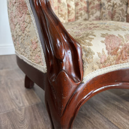 Pair of Vintage Victorian Revival / French-Inspired Statement Chairs