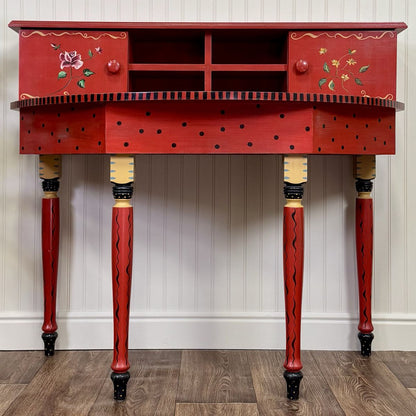 Vintage 1990s Hand-Painted Stonehouse Farm Goods Demilune Desk or Console