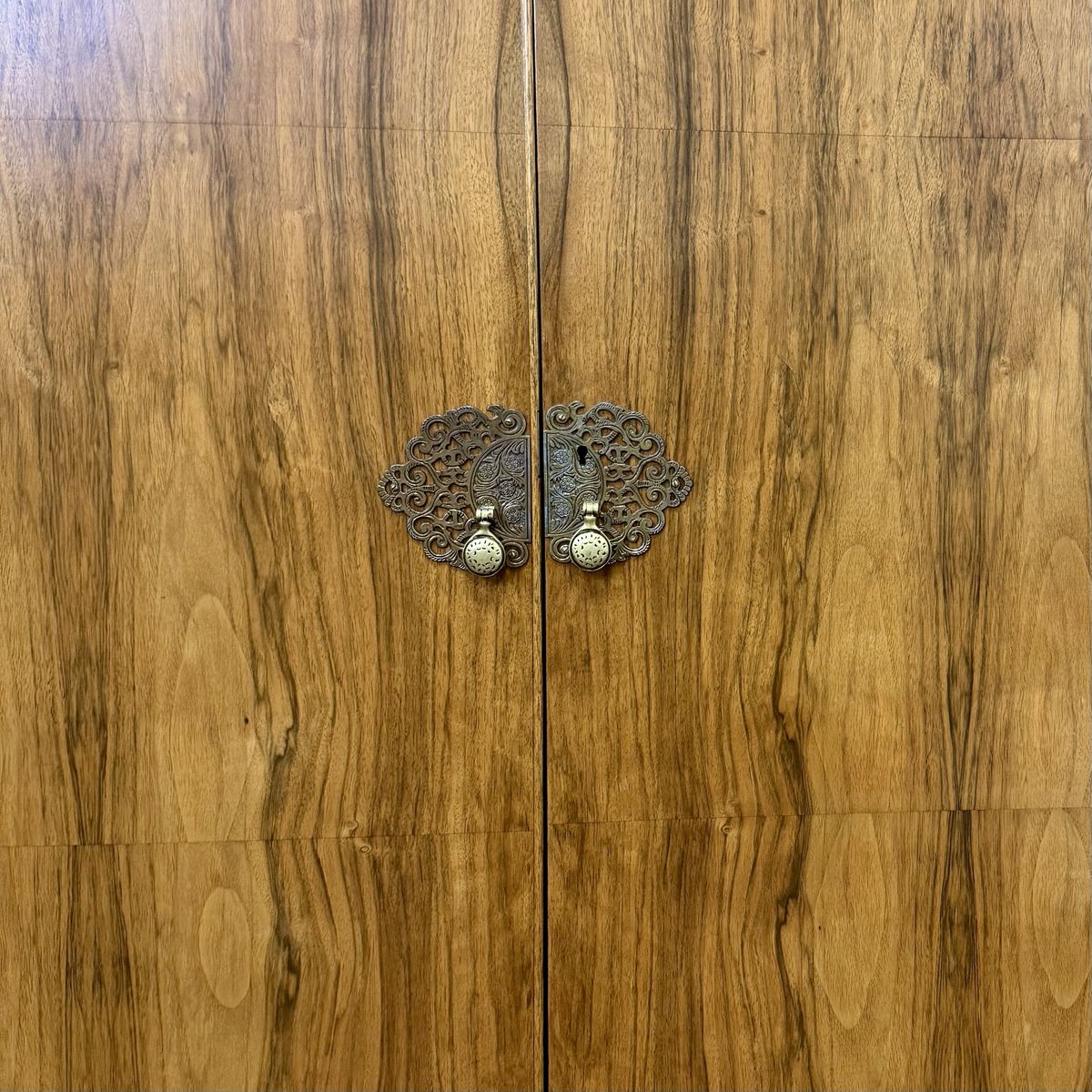 Vintage English  Denby & Spinks Walnut Wardrobe / Armoire