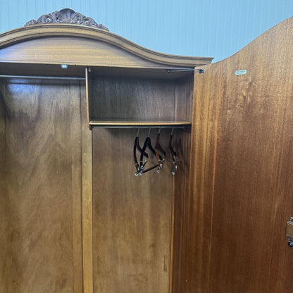 Vintage English  Denby & Spinks Walnut Wardrobe / Armoire