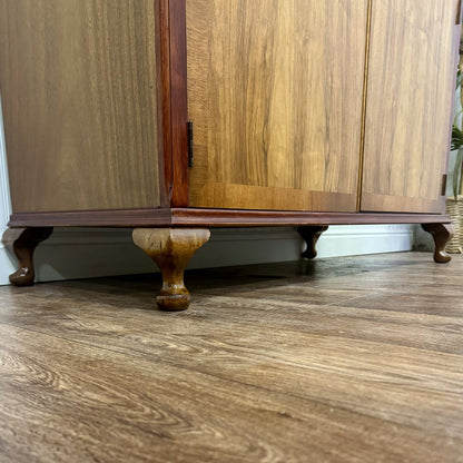 Vintage English  Denby & Spinks Walnut Wardrobe / Armoire