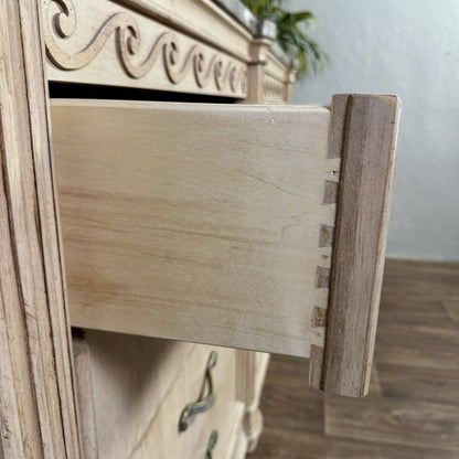 Vintage Bernhardt Neoclassical Revival Marble Top 8-Drawer Dresser