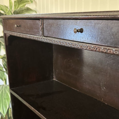 Vintage Black Ebonized Bookshelf with Drawers