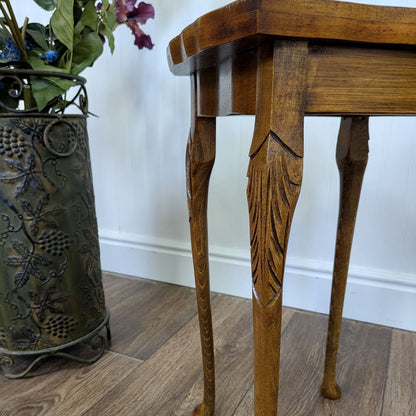 Small Vintage Burl Wood Nesting End Tables