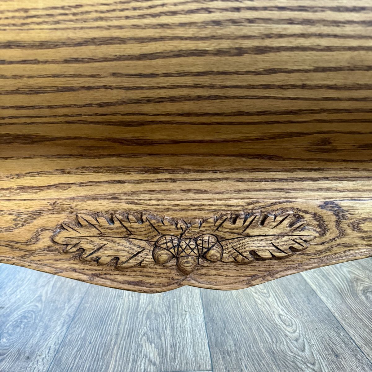 Vintage Carved Oak King Sleigh Bed - Oakwood Interiors Versailles Collection