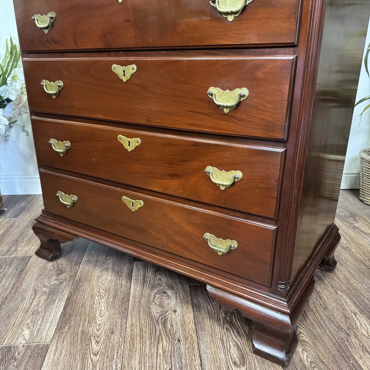 Vintage Chippendale Mahogany Colonial Chest