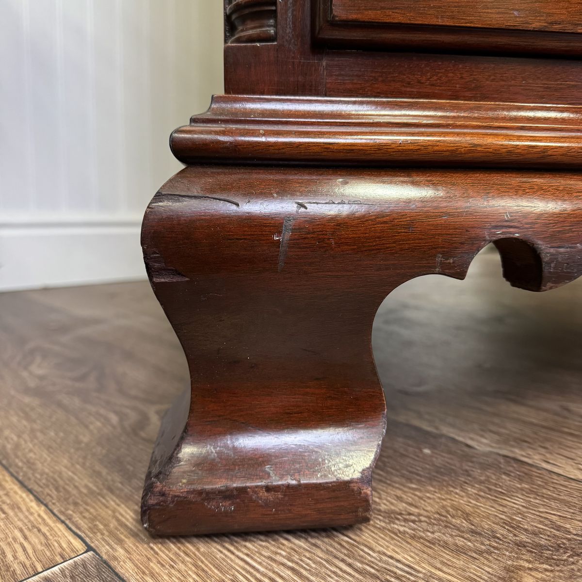Vintage Chippendale Mahogany Colonial Chest